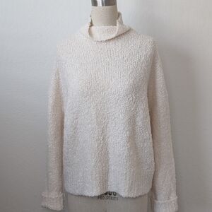J. Crew Fuzzy Cream Cowl Neck Bouclé Sweater Size Small